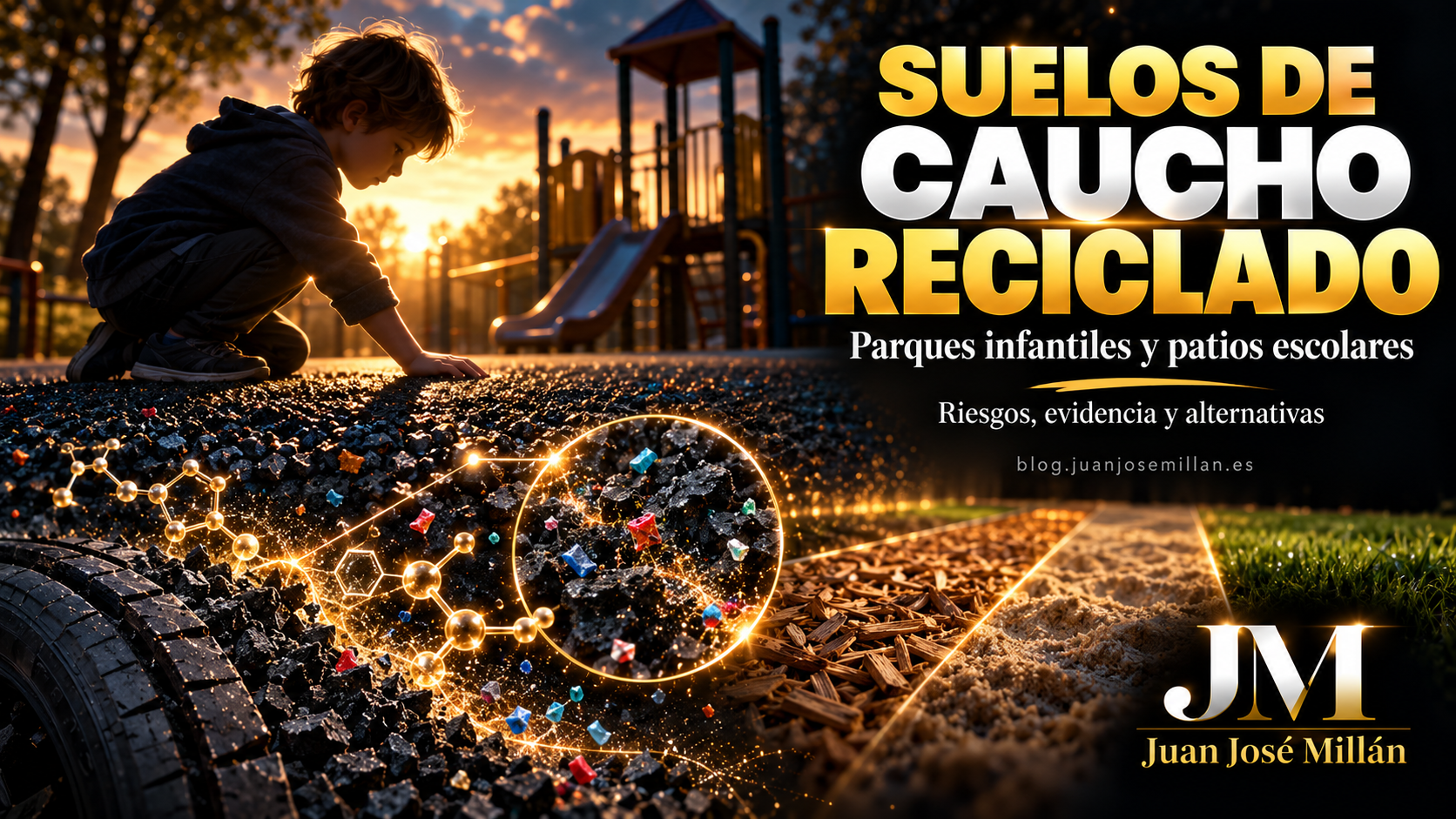 Suelos de caucho reciclado en parques infantiles